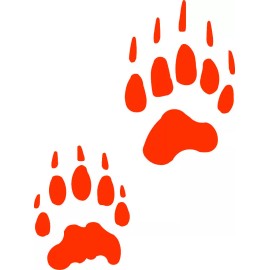 Badger track  / footprint sticker / paw print decal