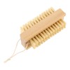 HEIHAK Nail Brush Wooden Double Sided Stiff Fingernail Brush with