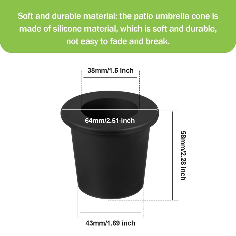 Outus Patio Table Umbrella Hole Ring Umbrella Cone Wedge Plug