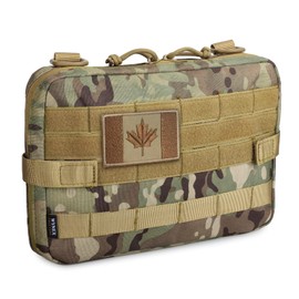 Wynex Tactical Admin Molle Pouch, Medical EDC EMT Utility Bag Shell Design Attachment Pouches 1000D Nylon Hiking Belt Bags Include Canada Flag Patch