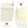 Ciieeo 5pcs Portable Woven Storage Baskets Multi Function Handle Baskets