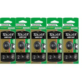 5 Pieces LF S-ACE SP FL 27SH 1 Film with Fuji Color Lenses, Standard Type, Simple Ace, 27 Photos, Early Model Design