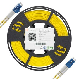 BEYONDTECH Single Mode Fiber LC to LC Fiber Patch Cable OS1 9/125 Duplex - 90m (295,2ft) - OS1 9/125 / 3.0mm LSZH - Available in Lengths 50M-300M - TAA Compliant