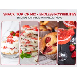 Crispy Craze Freeze-Dried Strawberry Bits & Powder – 1LB 100% Natural, No Added Sugar, Non-GMO – Perfect for Smoothies, Baking & More