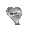 OriginDesigned Brother Heart Shaped Engraved Memorial Plaque Stake - Silver