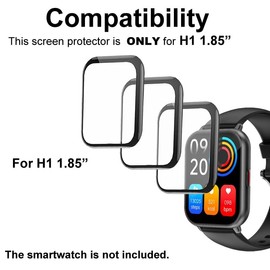 3D Screen protectors Compatible with RUIMEN H1 1.85 inches smartwatch