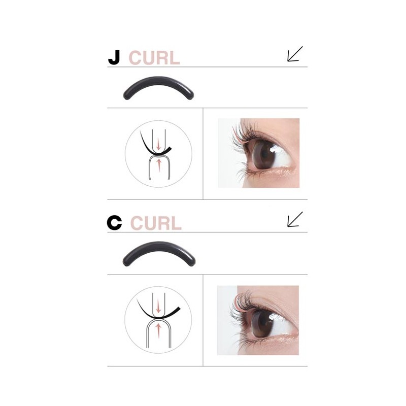 EQUMAL Curved Edge Eyelash Curler Set 4items