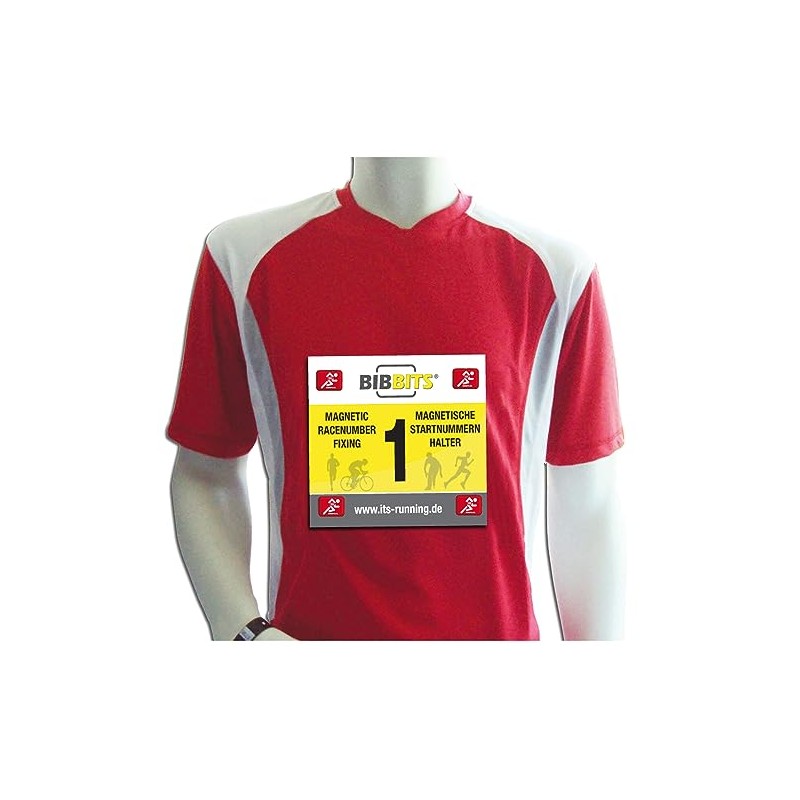 It's Running BibBits Magnetic Race Number Holder Runner Silver