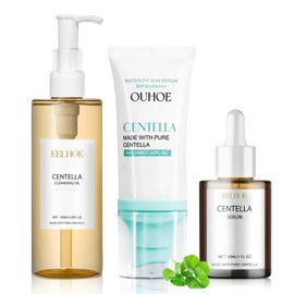 Centella Cleansing Oil + Centella + SerumCentella Sunscreen SPF 50, with Centella Asiatica Extract, Non-Greasy, Strong UV Protection, for All Skin Types, Pack of 3