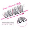 KSYOO Long Natural Lashes with Clear Band Lashes Wispy,10-18mm Cat