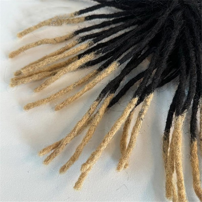 Sistema de trenzas afro de 23 cm con cabello humano,