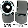 AOB Premium Longboard/Cruiser 2K Wheels (4 Pieces) Set Concentricity Calibrated