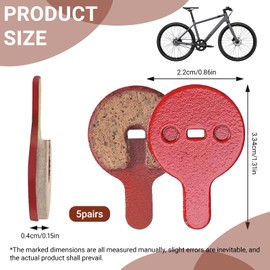 Pack of 10 Bicycle Disc Brake Pads, Bicycle Brake Pads for BB5 M446, Mechanical Disc Brake, Semi Metal Resin Brake Pads for Mountain Bike, Ebike, Escooter Electric Bicycle Disc Brake Pads