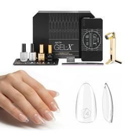 Aprés Gel-X® Nail Extension Starter Kit (Natural Almond Short) | Professional Kit, 14 Sizes with Half Sizes, Soft Gel-X Tips, HEMA/TPO-Free System for Sensitive Nails