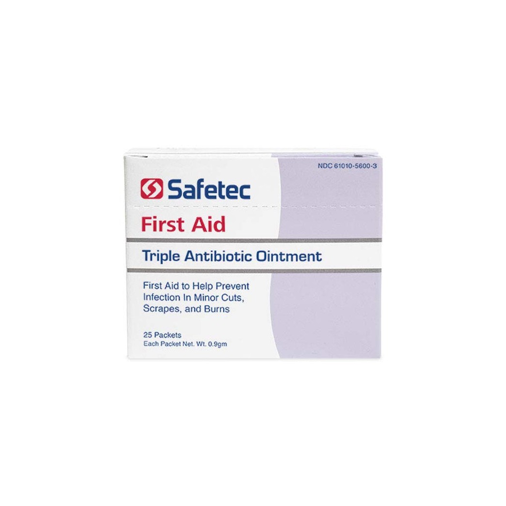 Safetec Triple Antibiotic Ointment, 0.9 gm Packets, Box of 25