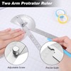 YUXIANLB Protractor Angle Finder Ruler Stainless Steel Adjustable Finder Round