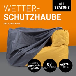 Lumaland Weather protection cover for the modular armchair, tarpaulin bean bag, weatherproof, protective bean bag, waterproof, rain cover and sun protection for armchairs, cover sofa and pouf