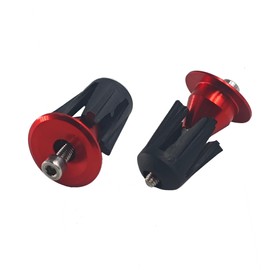 Runseaway 1 Pair Red Aluminum Alloy Bar End Plugs, Handlebar End Caps for Most Bicycles Fixie, Mountain Bike, Road Bike, MTB, BMX, Expanding Locking Design