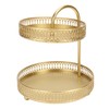 2 Tier Fruit Tray Gold Elegant Large Capacity Decorative Multi