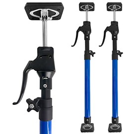 Merchy Hero Cabinet Jack Support Pole – 2Pcs Set Multifunctional Extension Pole Third Hand Tool with Adjustable Length – Non-Slip Pads and Comfortable Foam Grip Telescopic Pole – Rotating Head