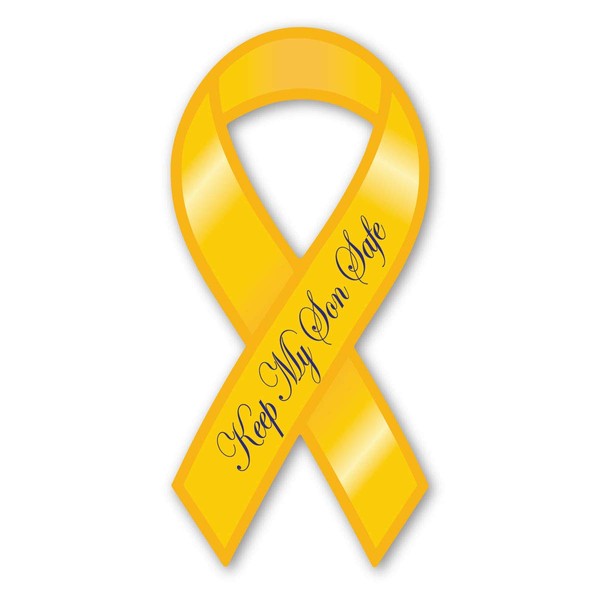 Keep My Son Safe Yellow Ribbon Magnet