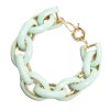 Unbranded NWT! MINT ENAMEL CHUNKY LINK BRACELET BOUTIQUE COLLECTION