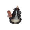 Enchanting Black Ceramic Buddhah Waterfall Backflow Incense Burner - 8.5cm