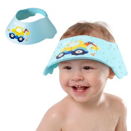 Baby Shower Hat, Soft EVA Baby Shower Hat with Adjustable Fastening, Baby Shower Cap, Protects Eyes, Nose and Ears from Water and Shampoo, for 0-9 Years