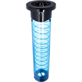 San Jamar Sentry In-Counter Cup Dispenser 8-44 Oz Cups with Adjustable Lever for Restaurants, Dining Halls, and Fast Food, Plastic, 18 Inch Tube, Blue