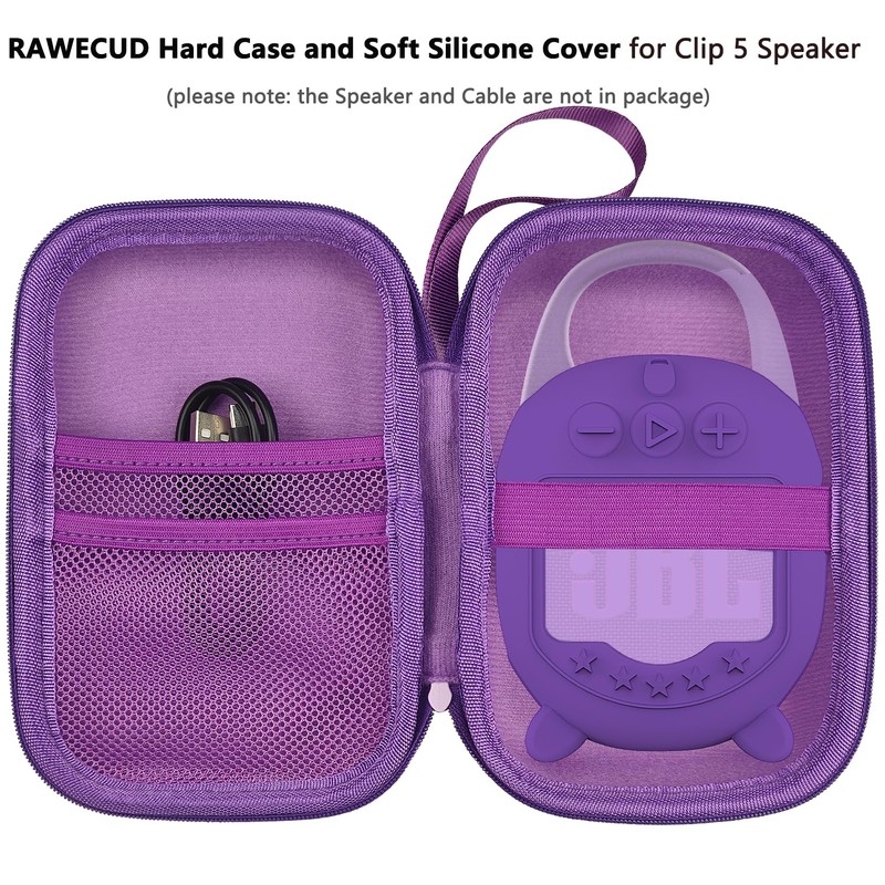 RAWECUD Protective Case for JBL Clip 5 Bluetooth Speaker, Hard