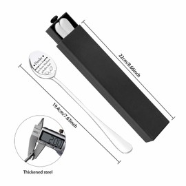 DIKARIYA Farewell Gift for Teacher, Set of 2 Coffee Spoons with Engraving Beste Lehrerin der Welt, Spoon Engraving Teachers Favourite Teacher Thank You Gifts for Teachers Educator Nursery