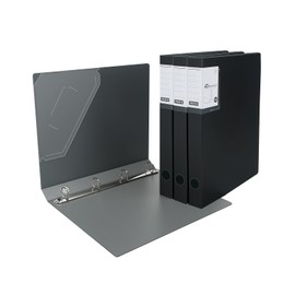4 Ring Binders 0.8 Inch D Ring,4 Pack D Ring Binder A4,4 Ring（Black）