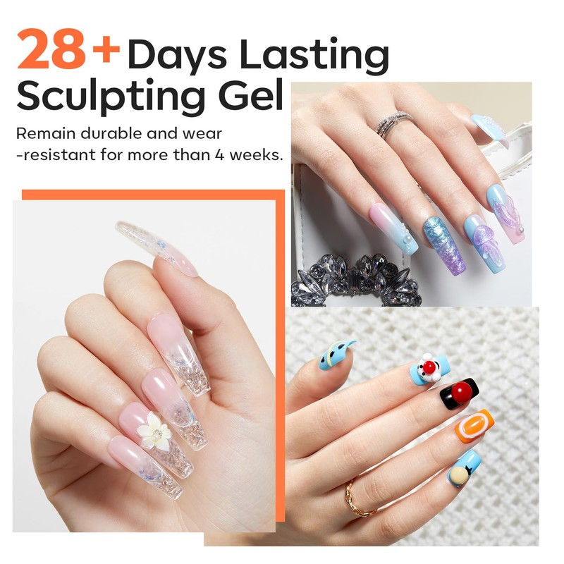 MODELONES Solid Builder Gel, 3D Sculpture Nail Gel, 15 g