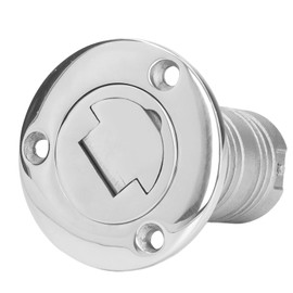 38mm Boat Deck Fuel Filler, Stainless Steel Marine Gas Caps with Keyless Cap, Water Injection Port for Boats Trucks Caravans Trailers(Water)