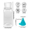 30Pcs 2 Oz Empty Plastic Juice Bottles with Caps,Reusable Clear
