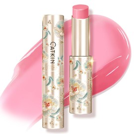 CATKIN Glossy Lip Balm Ultra Hydating Glow Lip Tinted Jelly Plump Melting Balm Shea Butter Repair Soothing For Dry Lips Dewy Finished 0.12 oz C06 BLOSSOM