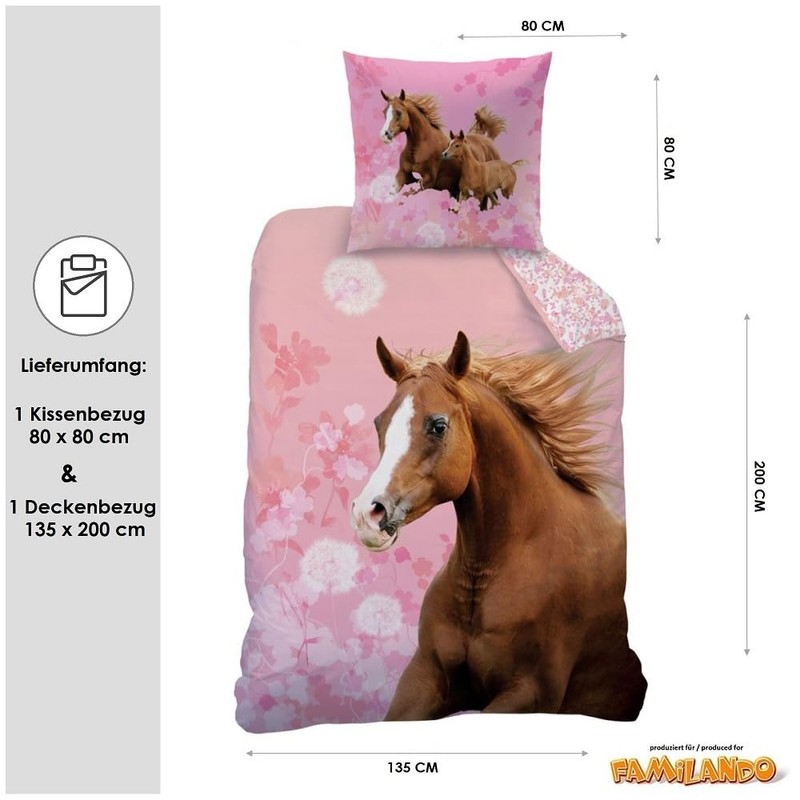 Matt&Rose, Horse Floral Bed Linen