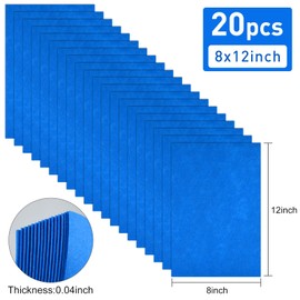 BOUBONI 20 Pcs Navy Blue Soft Felt Fabric Sheet 8" x 12" Assorted Color Felt Fabric Sheets for Crafts DIY Handcraft Sewing Squares Patchwork Nonwoven