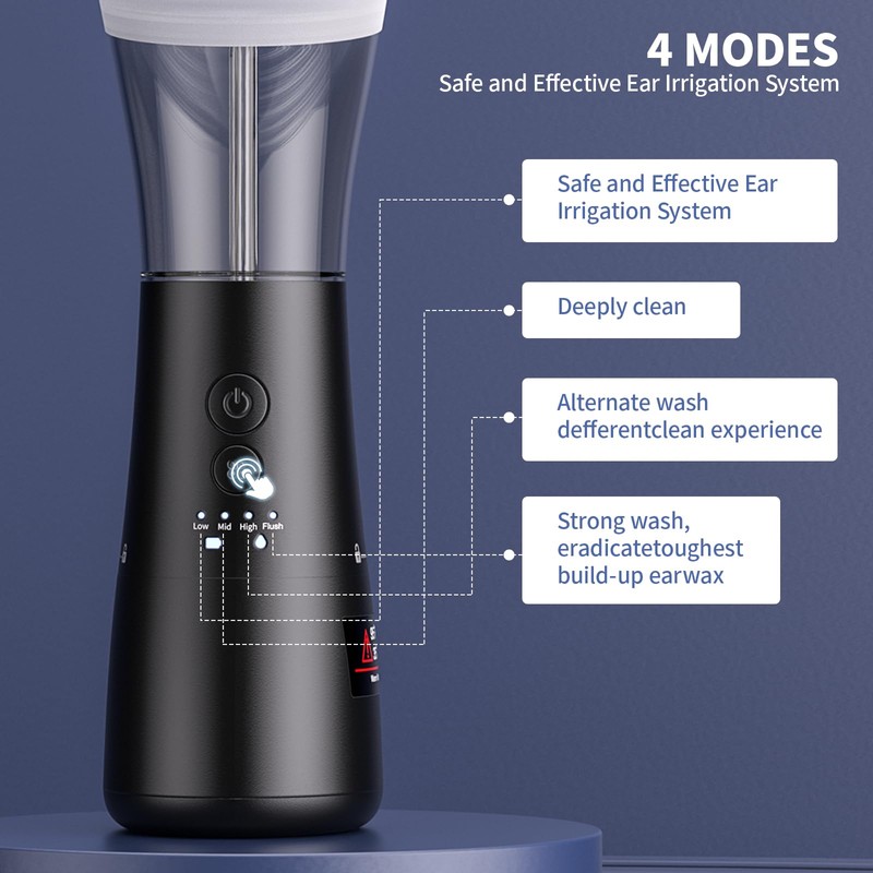 Upgraded Ear Wax Removal Kit, 4-Mode Electric Ear Cleaner -