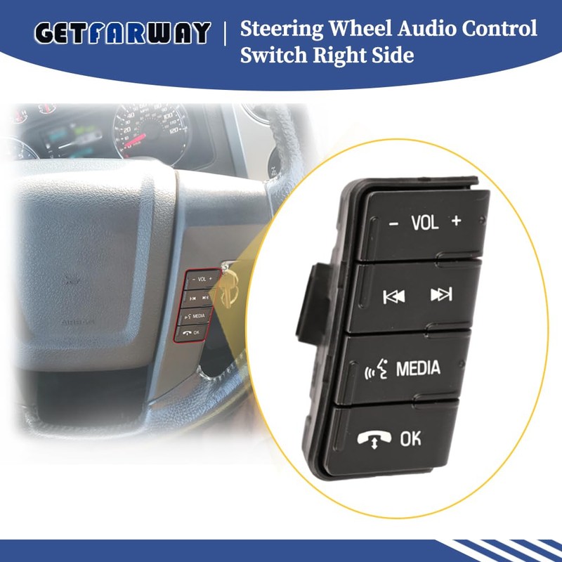 Getfarway Steering Wheel Audio Control Switch Right Side Fit for