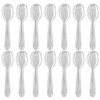 TOYMYTOY 100pcs Disposable Transparent Mini Spoons 8.5cm Individual Packing Bag