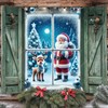 Saoplasa Christmas Party Banner 47x31 Inch Santa Claus and Reindeer