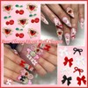 BELICEY 130Pcs 3D Nail Charms Set Red Black White Acrylic