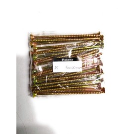 zinc and Yellow passivated Wood Screws (25, 5 x 100mm)
