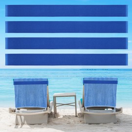 Beach Towel Bands (4 Pack), Beach Chair, Pool Chairs & Cruise Ship Essentials, The Better Towel Chair Clips Towel Holder Beach Towel Clips(Blue)