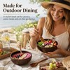 HANXIANG 3PCS Coconut Bowl and Wooden Spoon Set