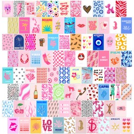 Y2K BOO Preppy Wall Collage Kit - 100 Trendy Preppy Aesthetic Photos for Stylish Spaces, Perfect Preppy Room Decor, Teens' Photo Collage Kit 4"x6"