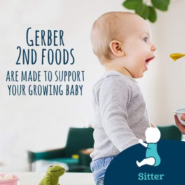 Gerber 2nd Foods, Apple Avocado Pureed Baby Food, 4 Ounce Tubs, 2 Count (Pack of 8)