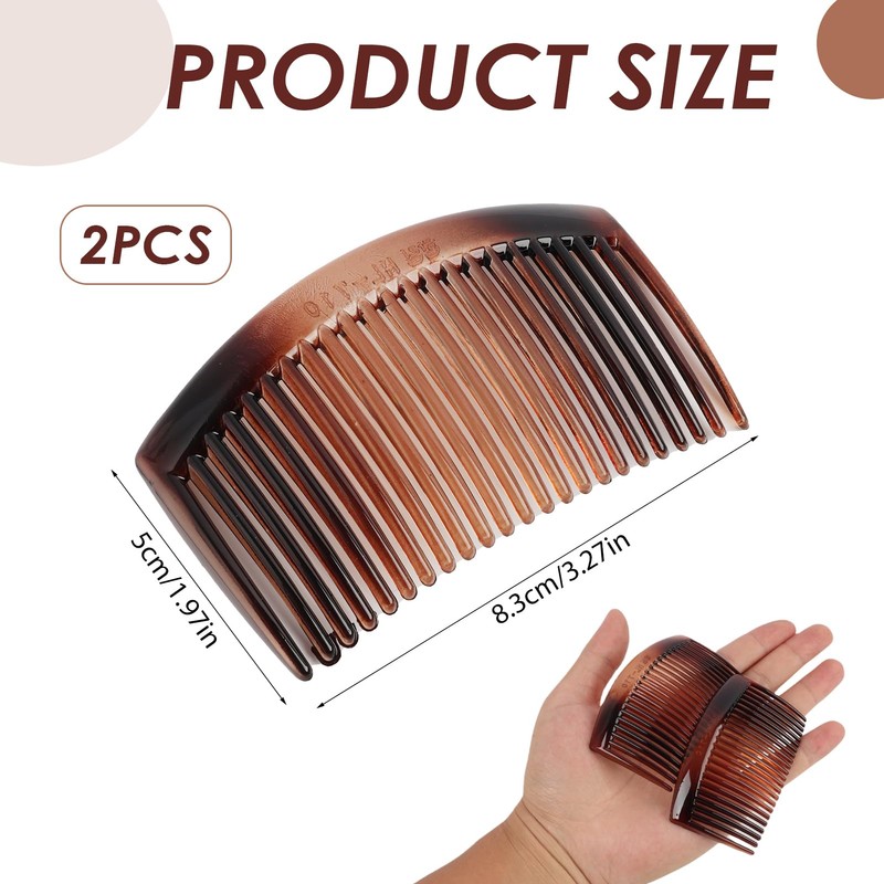 Set of 2 hair combs for plug-in, hair comb, high-quality