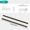 DAOKAI 20 Pcs 2.54mm 0.1" 40P Gold Plated Male Tinned